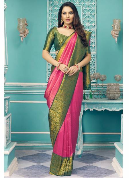 Pink Colour Anmol Pattu Rajyog New Designer Latest Ethnic Wear Saree Collection 14002